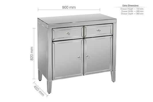 Valencia 2 Drawer 2 Door Sideboard