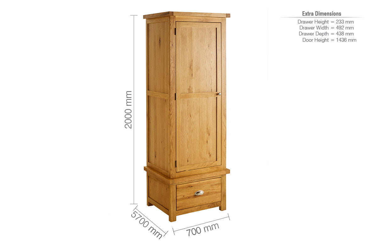 Woburn 1 Door 1 Drawer Wardrobe