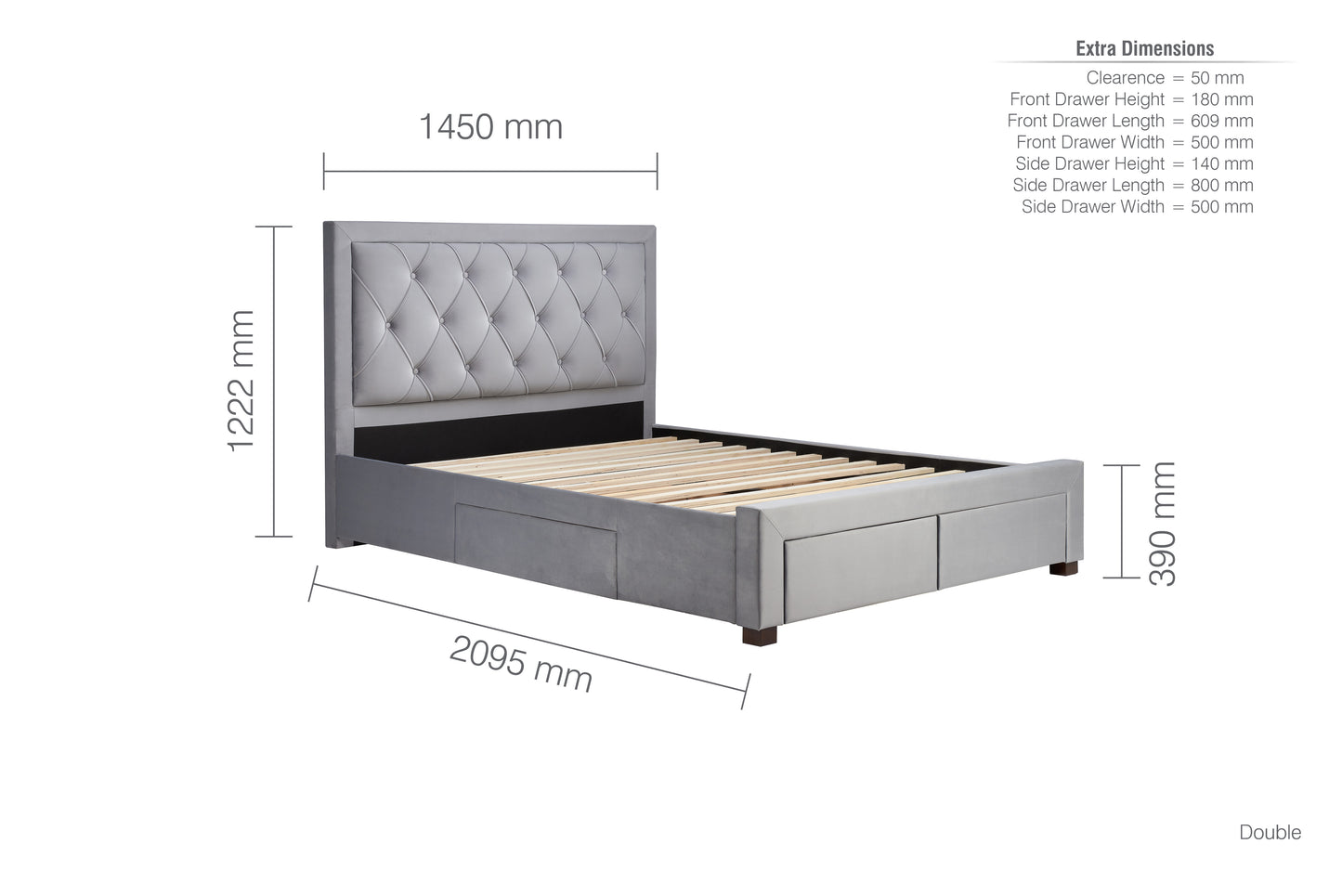 Woodbury Double Bed