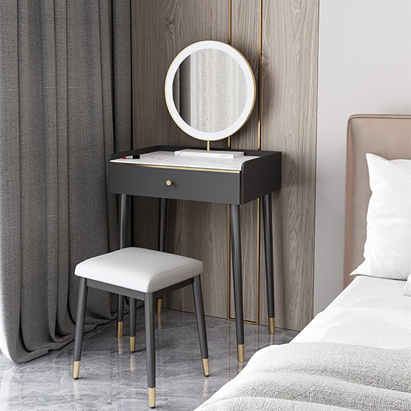 Tulip Dressing Table With LED Mirror And Stool- | Get A Free Side Table Today