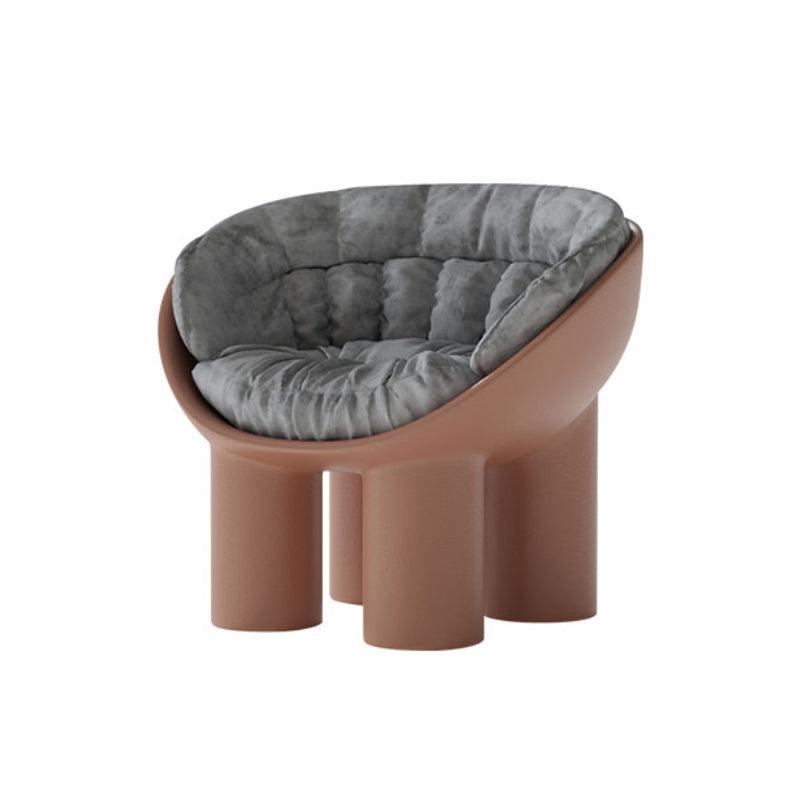 Roly Poly Fiberglass Armchair With Cushion, Black- | Get A Free Side Table Today