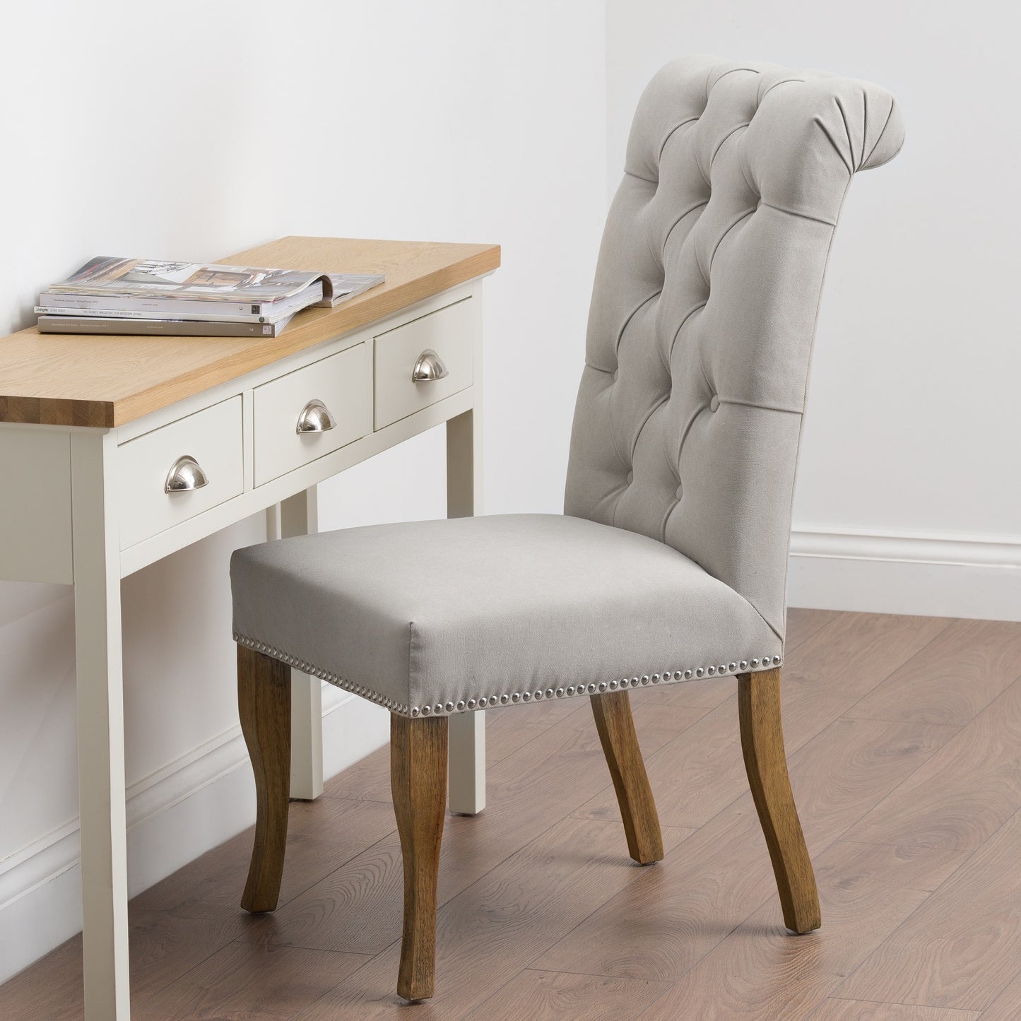 Roll Top Dining Chair With Ring Pull - zirahome