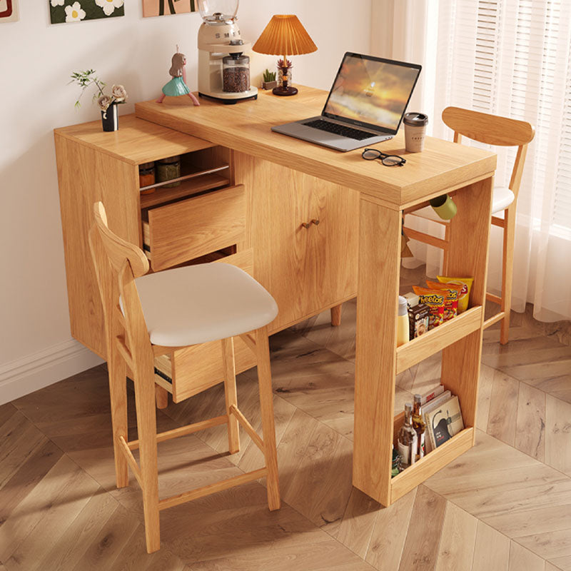 Dining table with 2024 storage cabinet