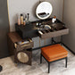 Eva Dressing Table With LED Mirror, Rosewood- | Get A Free Side Table Today