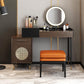 Eva Dressing Table With LED Mirror, Rosewood- | Get A Free Side Table Today