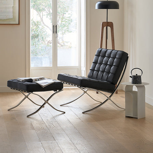 Barcelona Chair And Ottoman, Armchair