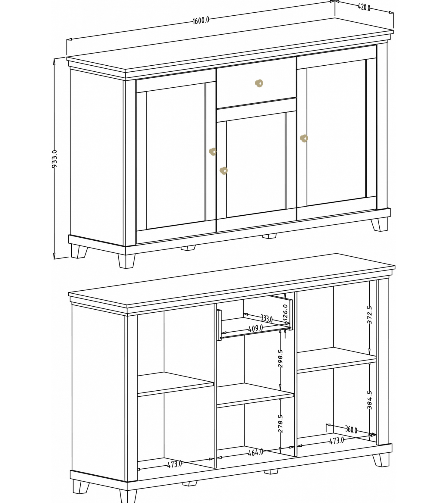 Evora 47 Sideboard Cabinet