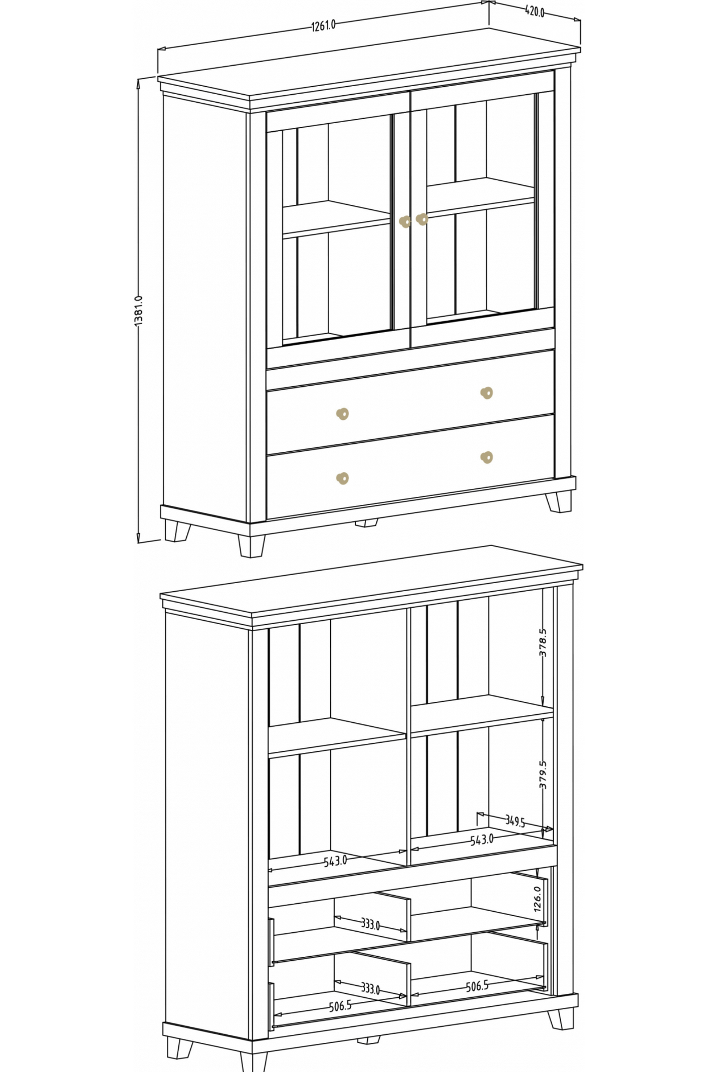 Evora 46 Display Cabinet