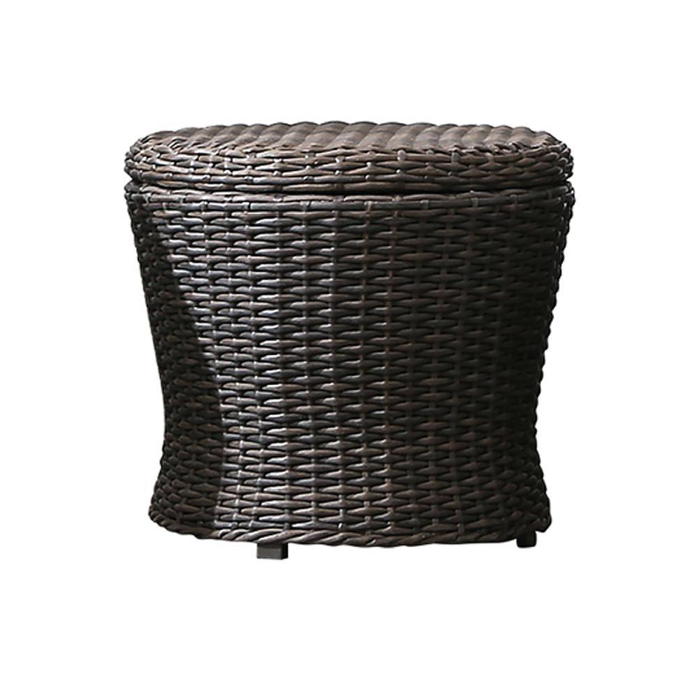 Bosco Rattan Garden Armchair And Ottoman, Indoor/ Outdoor Furniture- | Get A Free Side Table Today