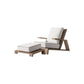 Chandler Oak Lounge Chair And Ottoman, Outdoor Chair- | Get A Free Side Table Today