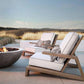 Chandler Oak Lounge Chair And Ottoman, Outdoor Chair- | Get A Free Side Table Today