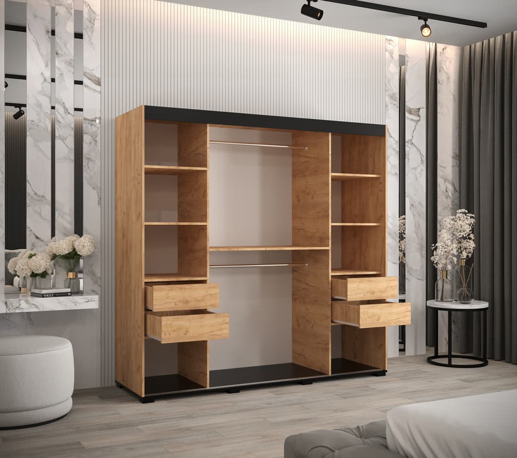 Bergamo V4 Sliding Door Wardrobe 200cm