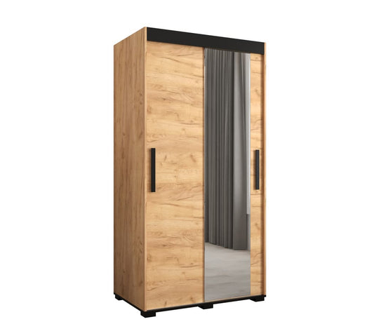 Bergamo T2 Sliding Door Wardrobe 100cm