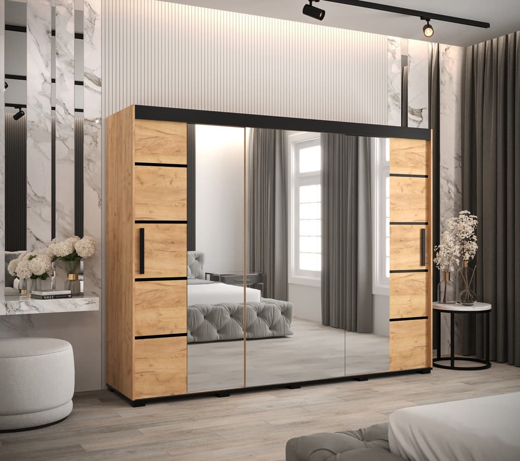 Bergamo V4 Sliding Door Wardrobe 250cm