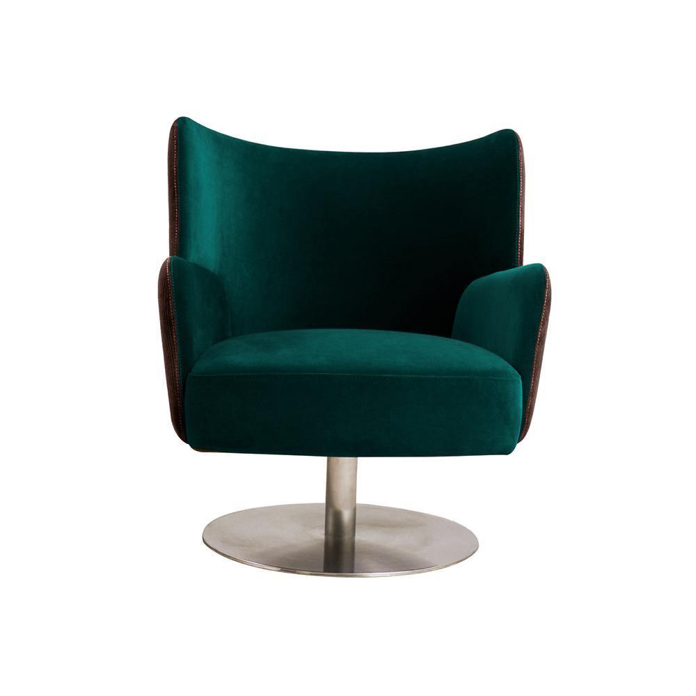 Jovanny Armchair, Velvet- | Get A Free Side Table Today