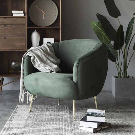 Tarr Armchair, Velvet- | Get A Free Side Table Today