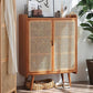 Tulma Cabinet, Rattan & Oak- | Get A Free Side Table Today